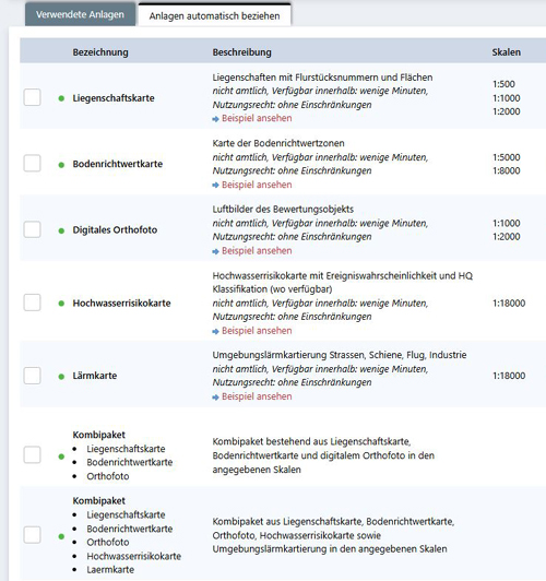 Automatischer Bezug zustzlicher Unterlagen